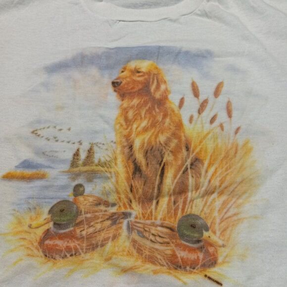 Vintage Golden Retriever graphic Single stitched T-shirt - Picture 1 of 9